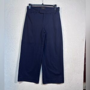 Banana Republic Sz 12 Wide Flare Leg Trouser Pants Navy Blue Womens